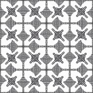 Ethnic monochrome seamless pattern Hand-drawn background template N3