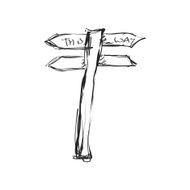 Simple doodle of a signpost N5
