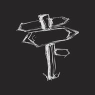 Simple doodle of a signpost N6