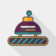 robot concept flat icon with long shadow eps10 N138