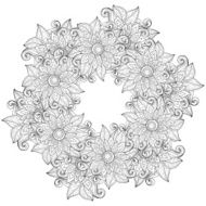 Vector Monochrome Floral Background N16