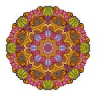 Vector Beautiful Deco Colored Mandala N19