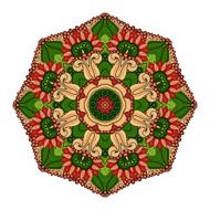 Vector Beautiful Deco Colored Mandala N20