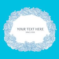 Swirl rope round frame banner