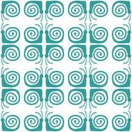 Seamless pattern with snails