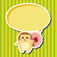animal squirrel having afternoon tea theme elements N3