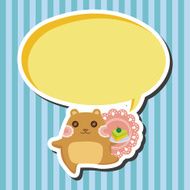 animal squirrel having afternoon tea theme elements N4