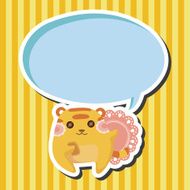 animal tiger having afternoon tea theme elements N4