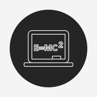 Physics class line icon N3