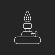 Alcohol lamp line icon N4
