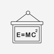 Physics class line icon N10