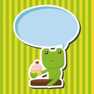 animal frog having afternoon tea theme elements N2