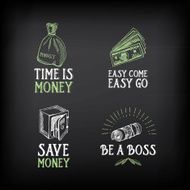 Money badge and logo design Quote text N4