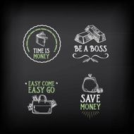 Money badge and logo design Quote text N5