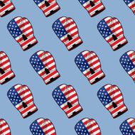Boxing Glove with flag of America seamless pattern Sporty acces