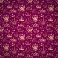 Vintage Seamless background with crowns