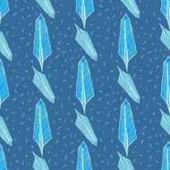 Feathers seamless vector pattern N2