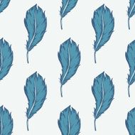 Feathers seamless vector pattern N3