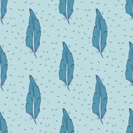 Feathers seamless vector pattern N4