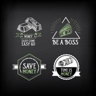 Money badge and logo design Quote text N7