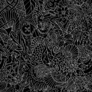 Black and white floral background N3