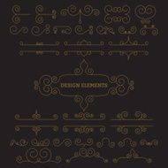 Vector illustration Luxury linear design elements