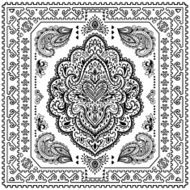 Beautiful Indian floral mandala ornament N26