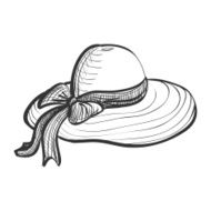 doodle woman hat