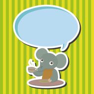 animal elephant having afternoon tea theme elements N4