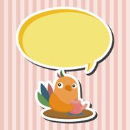 animal bird having afternoon tea theme elements N2