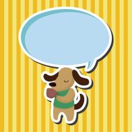 animal dog having afternoon tea theme elements N6