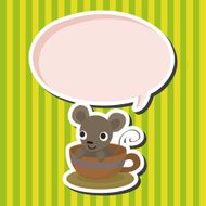 animal mouse having afternoon tea theme elements N2