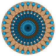 hand drawn ethnic ornamental round abstract background with many details N3