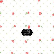 Seamless Floral Pattern with Roses Vector illustration eps10