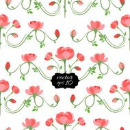 Seamless Floral Pattern with Roses Vector illustration eps10 N3