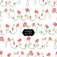 Seamless Floral Pattern with Roses Vector illustration eps10 N5