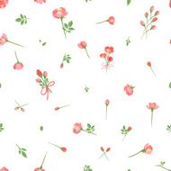 Seamless Floral Pattern with Roses Vector illustration eps10 N7