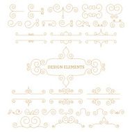 Vector illustration Luxury linear design elements N2