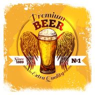 Beer Sketch Label