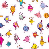 Cartoon birds pattern N4