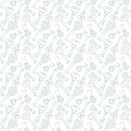 Seamless pattern with outline vintage keys N3