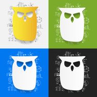 Drawing business formulas owl N6