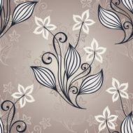 Seamless Floral Pattern (Vector) Hand Drawn Texture