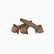 Cloves retro design illustration isolated on white background