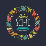 Retro Sci-Fi vector decorating design N11