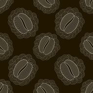 black and white coffee seamless pattern N2