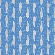 Feathers seamless vector pattern N5