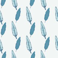 Feathers seamless vector pattern N6