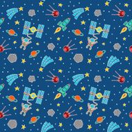 Seamless Space Doodle
