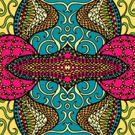 Festive kaleidoscope doodle design Vector illustration N2